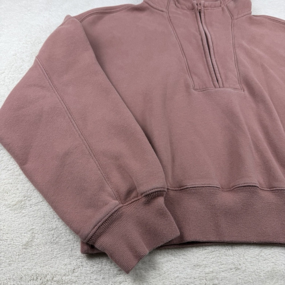 Abercrombie and Fitch Soft A&F Sunday Half-zip Hoodie Pinkish Women's Size M - Picture 6 of 14
